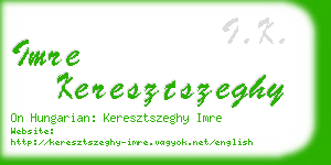 imre keresztszeghy business card